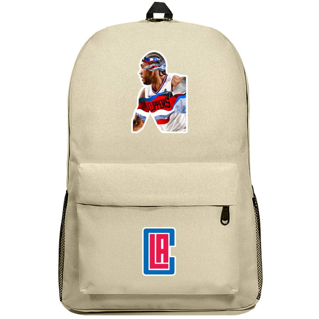 NBA Kawhi Leonard Backpack SuperPack - Kawhi Leonard Side Portrait Sticker Art