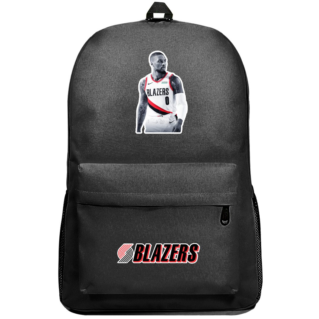 NBA Damian Lillard Backpack SuperPack - Damian Lillard Grayscale Sticker Art