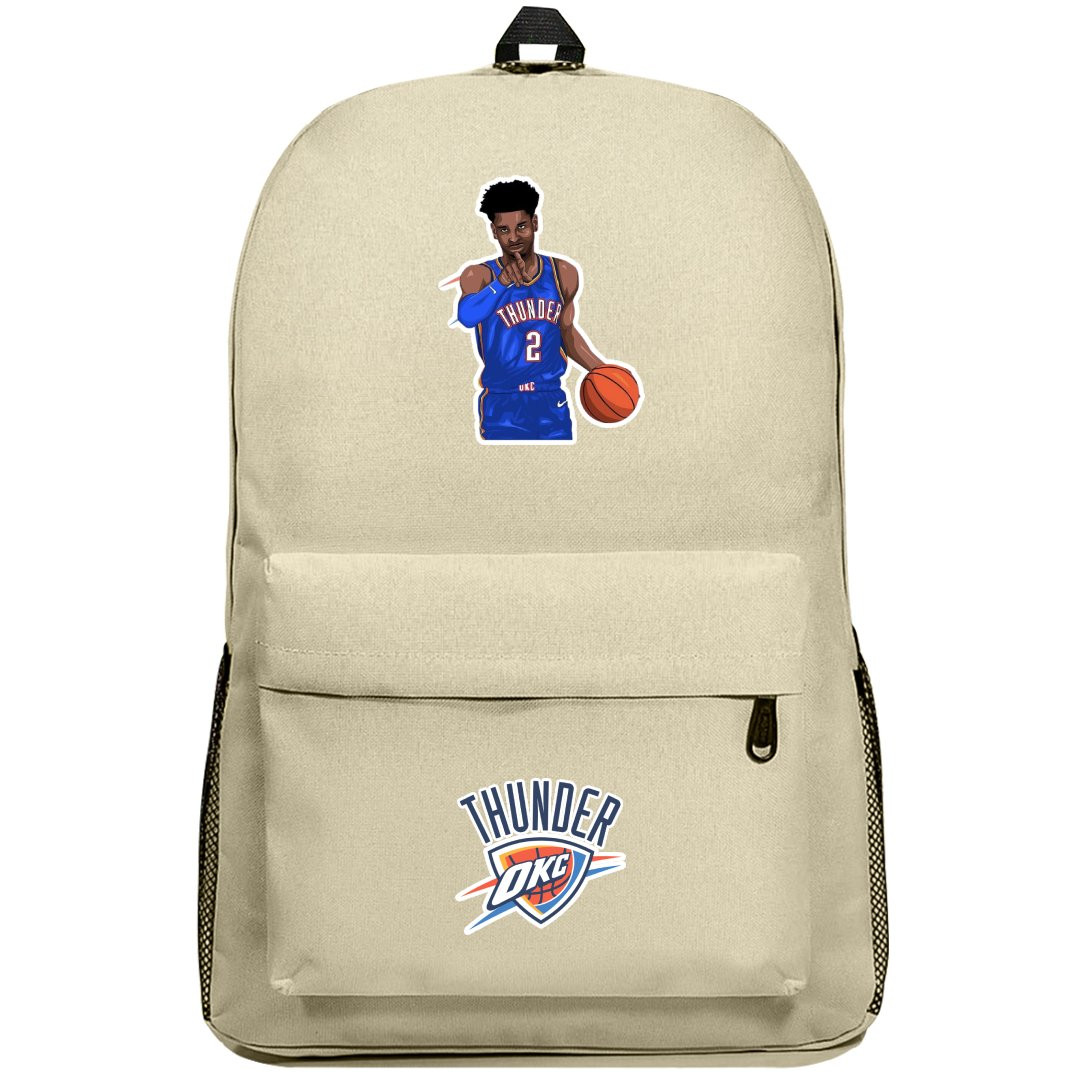 NBA Shai Gilgeous-Alexander Backpack SuperPack - Shai Gilgeous-Alexander Vector Illustration Sticker Art