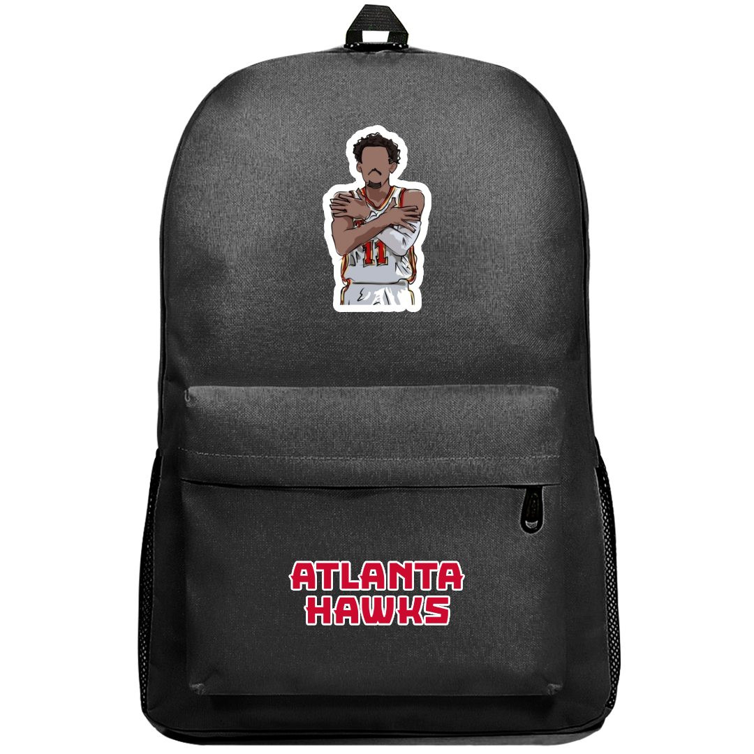 NBA Trae Young Backpack SuperPack - Trae Young Time Out Celebration Minimalist Art