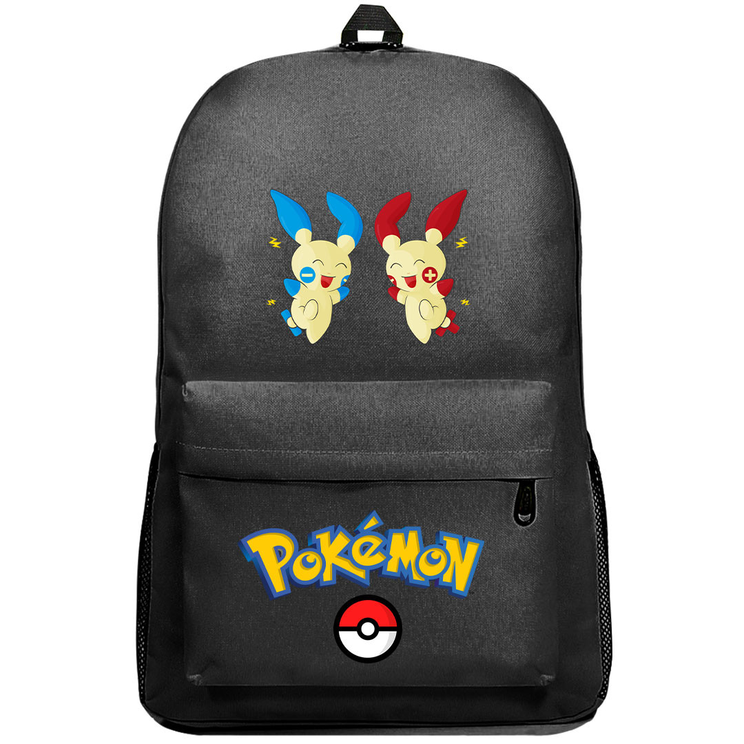 Pokemon Backpack SuperPack - Plusle Minun Happy Gathering Cartoon Art Series