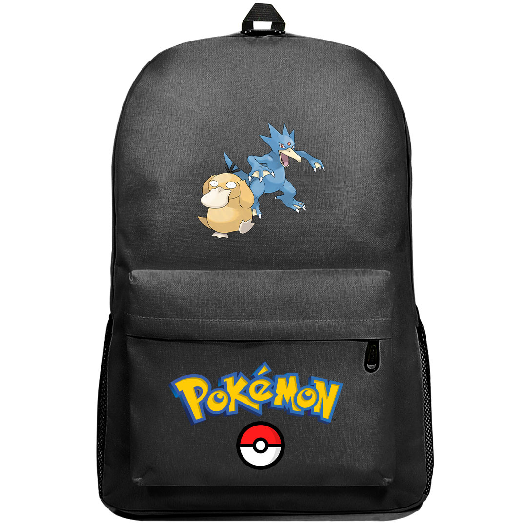 Pokemon Backpack SuperPack - Psyduck Golduck Evolution Cartoon Art Series