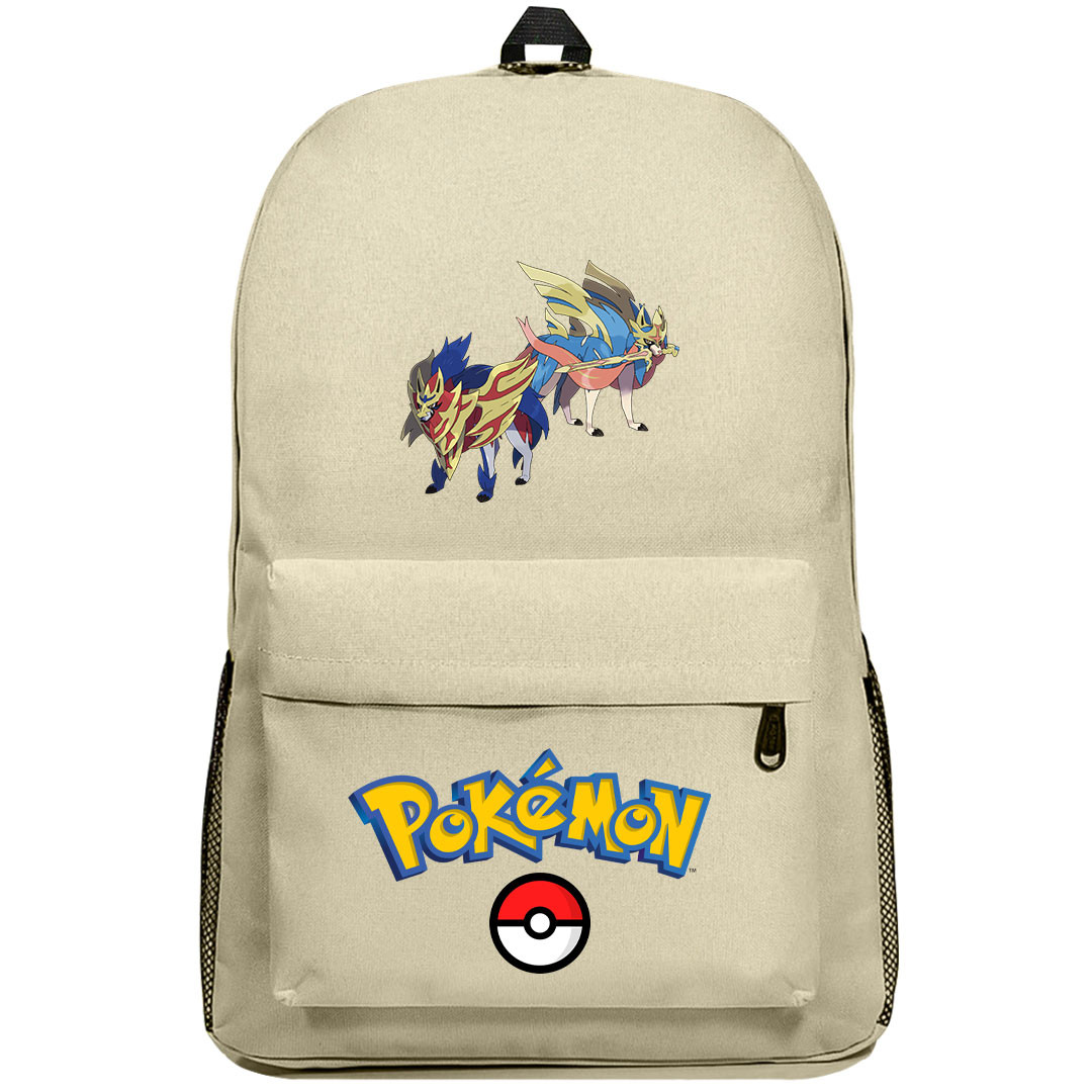 Pokemon Backpack SuperPack - Zamazenta Zacian Sword And Shield Cartoon Art Series