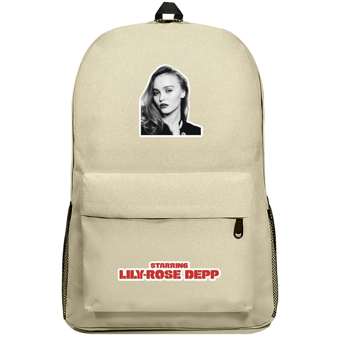 Lily-Rose Depp Backpack SuperPack - Lily-Rose Depp Portrait Grayscale