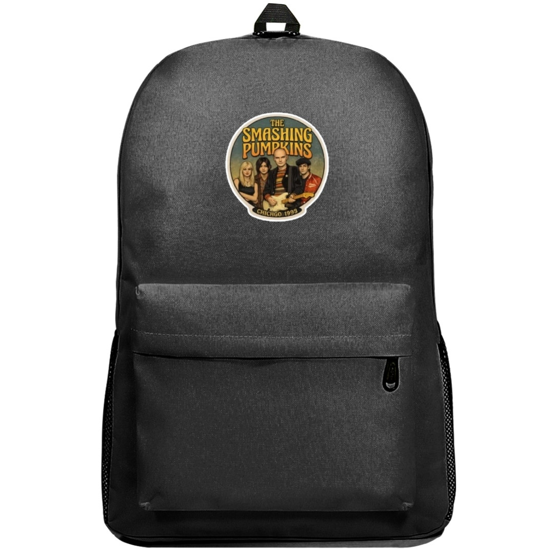 Smashing Pumpkins Backpack School Bag SuperPack - Smashing Pumpkins Vintage Art Sticker Art