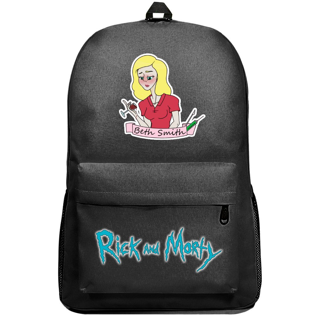 Rick And Morty Beth Smith Backpack SuperPack - Beth Smith Crying Cartoon Art
