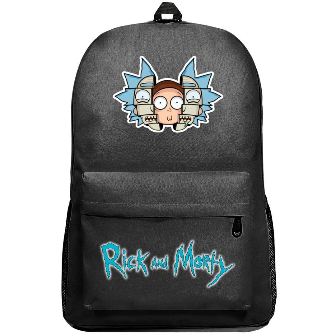 Rick And Morty Backpack SuperPack - Morty Hiding Behind Rick's Mask