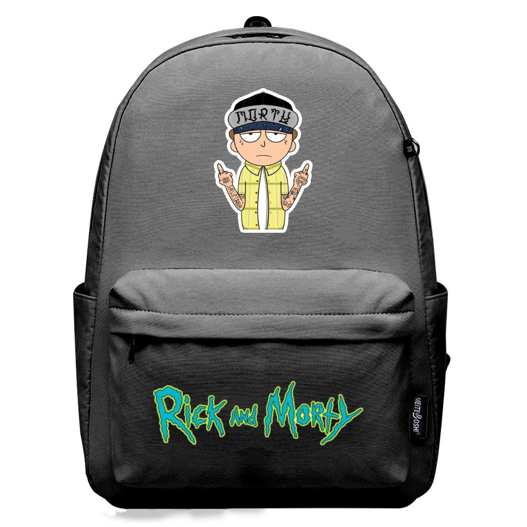 Rick And Morty Backpack SuperPack - Morty Rapper Showing Finger