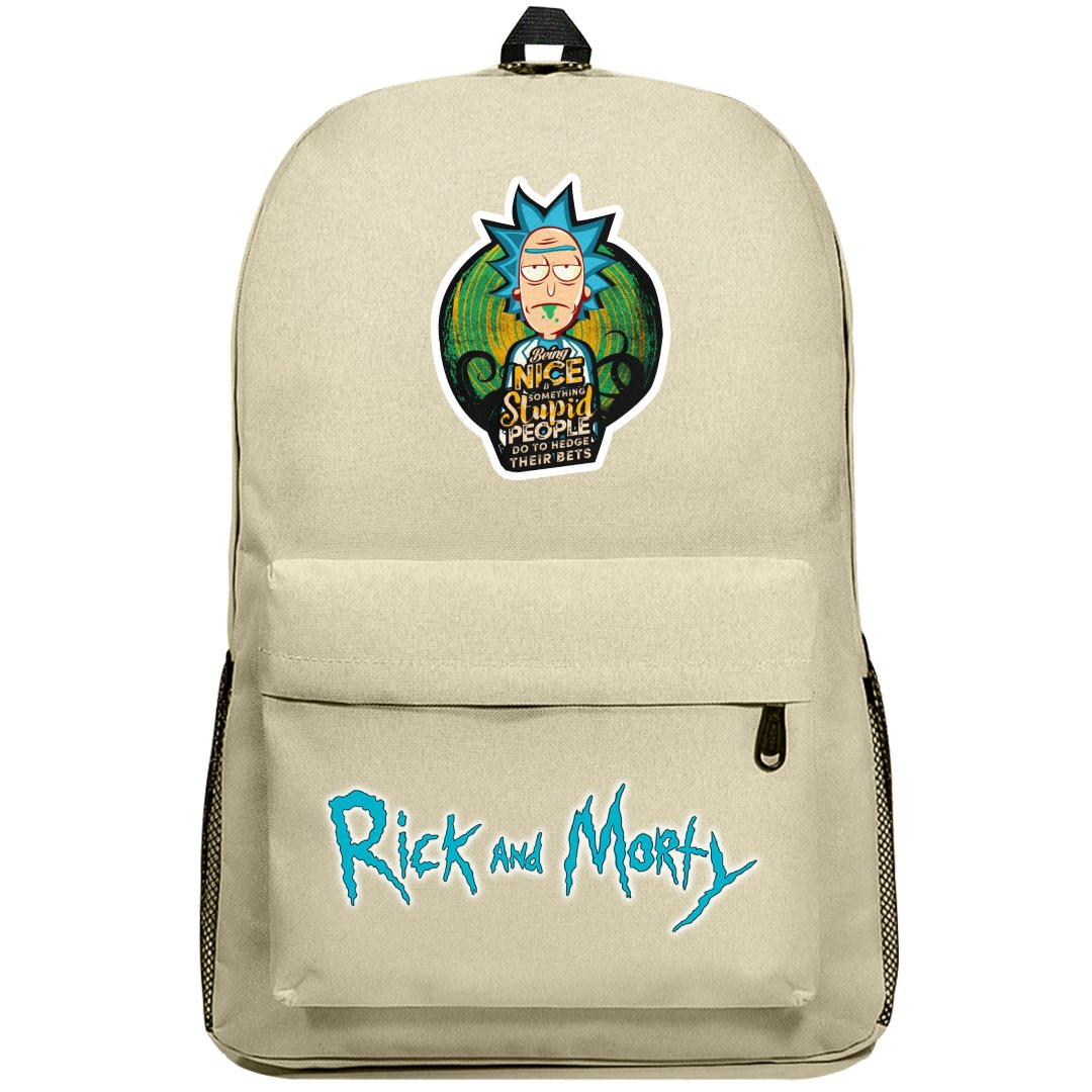 Rick And Morty Rick Backpack SuperPack - Rick Being Nice Quote