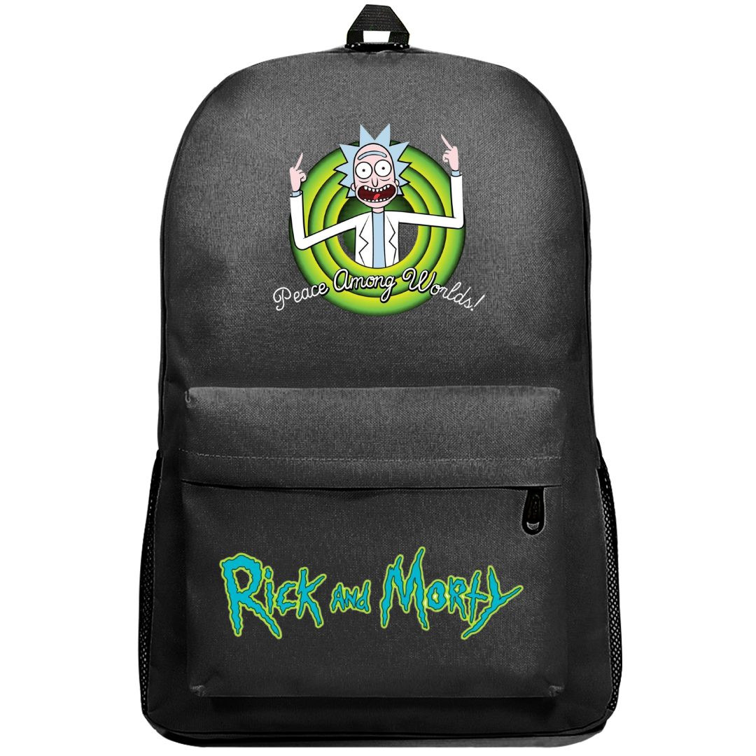 Rick And Morty Rick Backpack SuperPack - Rick Peace Among Worlds Text Art