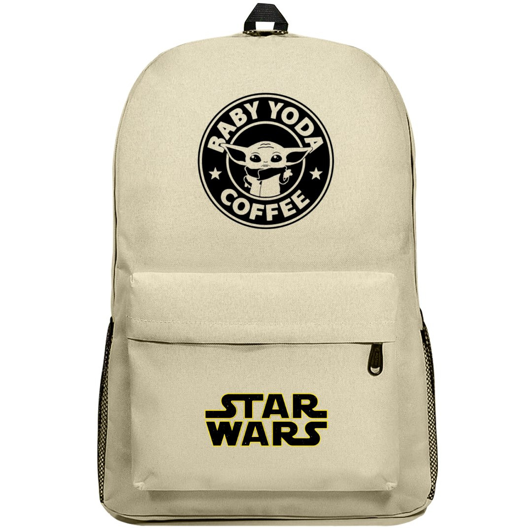 Star Wars Grogu Backpack SuperPack - Grogu Baby Yoda Coffee Round Sticker
