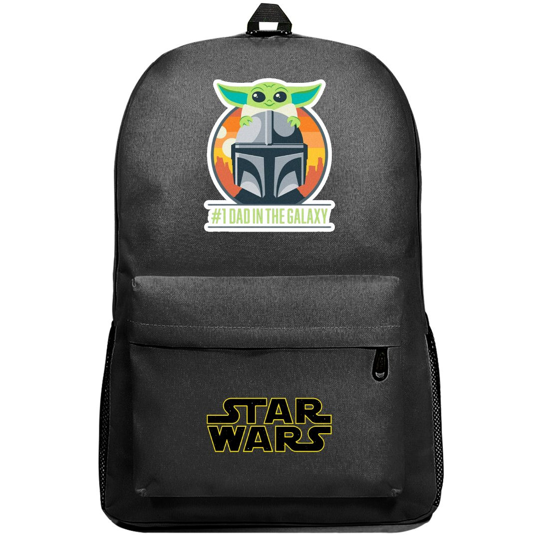 Star Wars Grogu Backpack SuperPack - Grogu And Mandalorian Best Dad In The Galaxy Sticker
