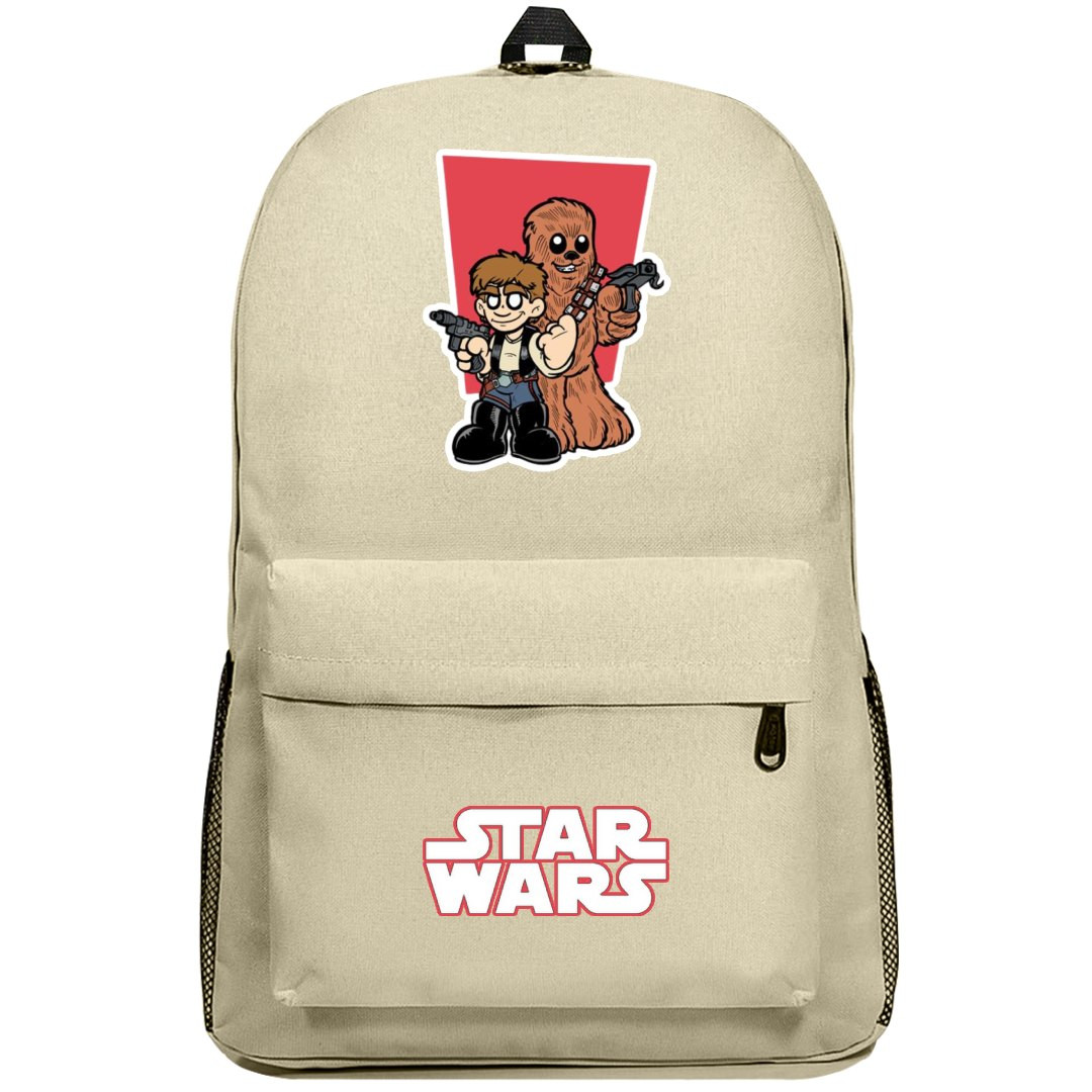 Star Wars Han Solo Backpack SuperPack - Han Solo And Chewbacca Cartoon Art
