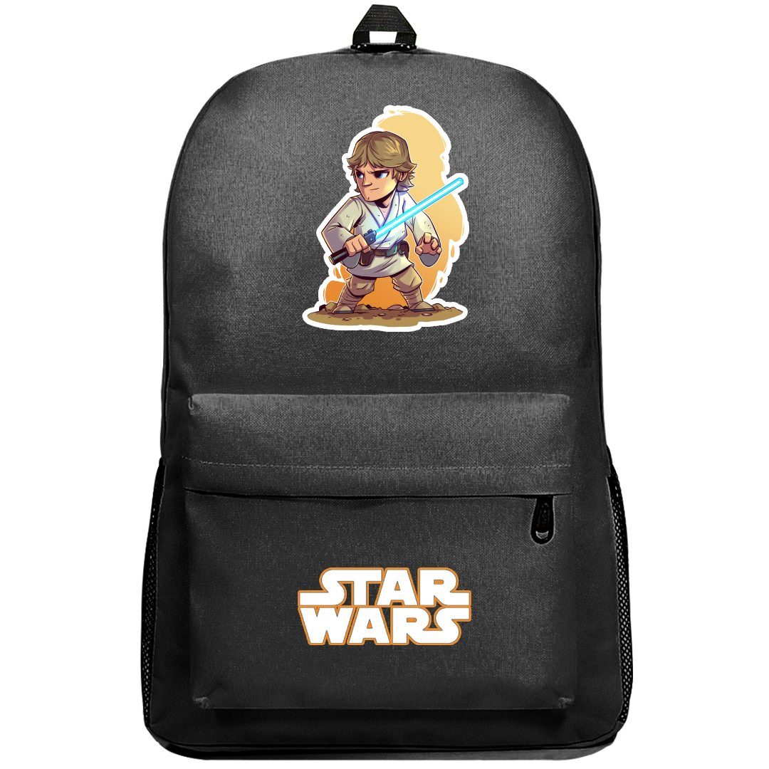 Star Wars Luke Skywalker Backpack SuperPack - Luke Skywalker Standing Chibi Illustration