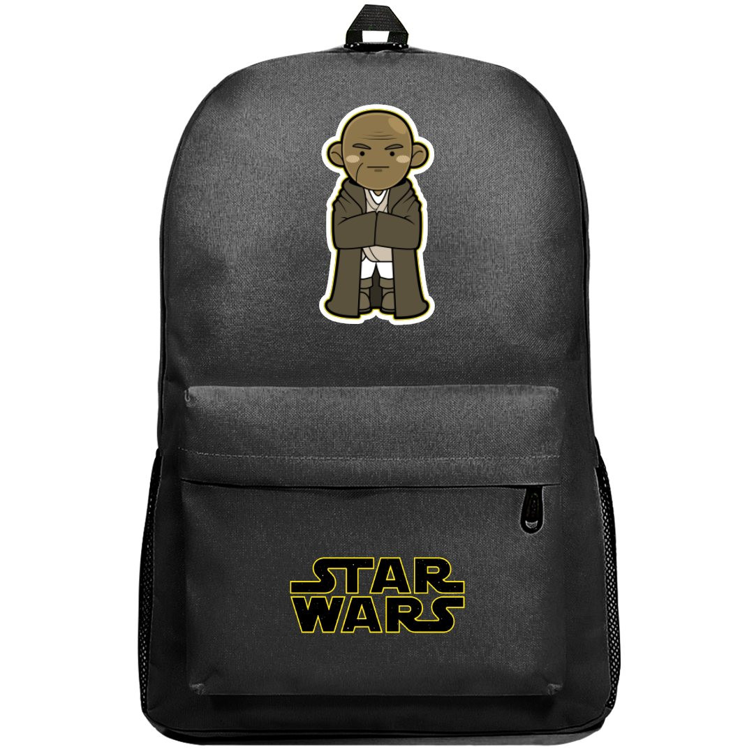 Star Wars Mace Windu Backpack SuperPack - Mace Windu Standing Chibi Art