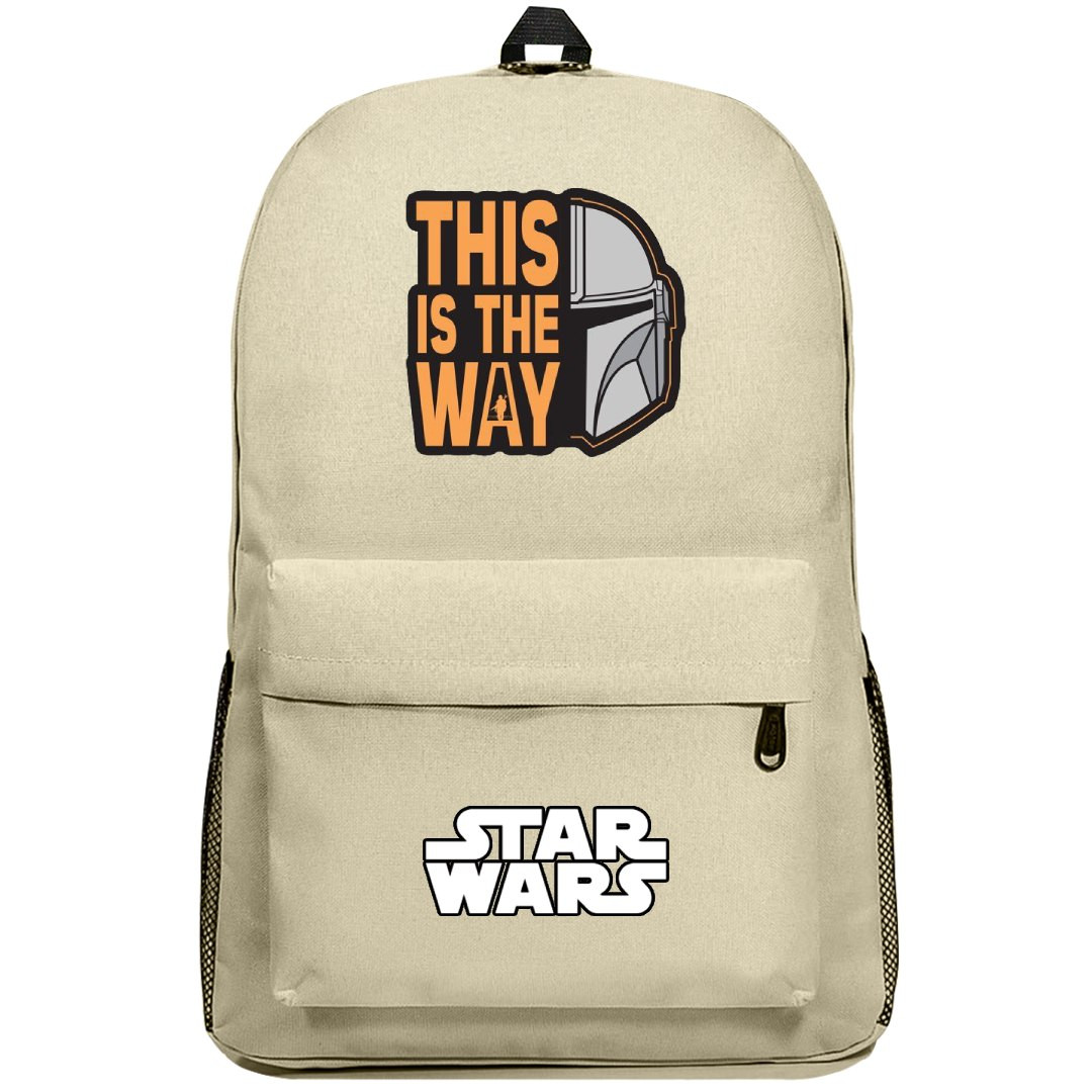 Star Wars Mandalorian Backpack SuperPack - Mandalorian Helmet This Is The Way Sticker