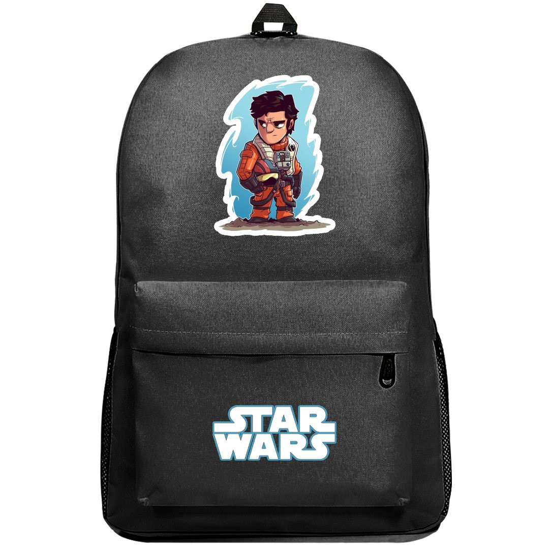 Star Wars Poe Dameron Backpack SuperPack - Poe Dameron Standing Chibi Illustration