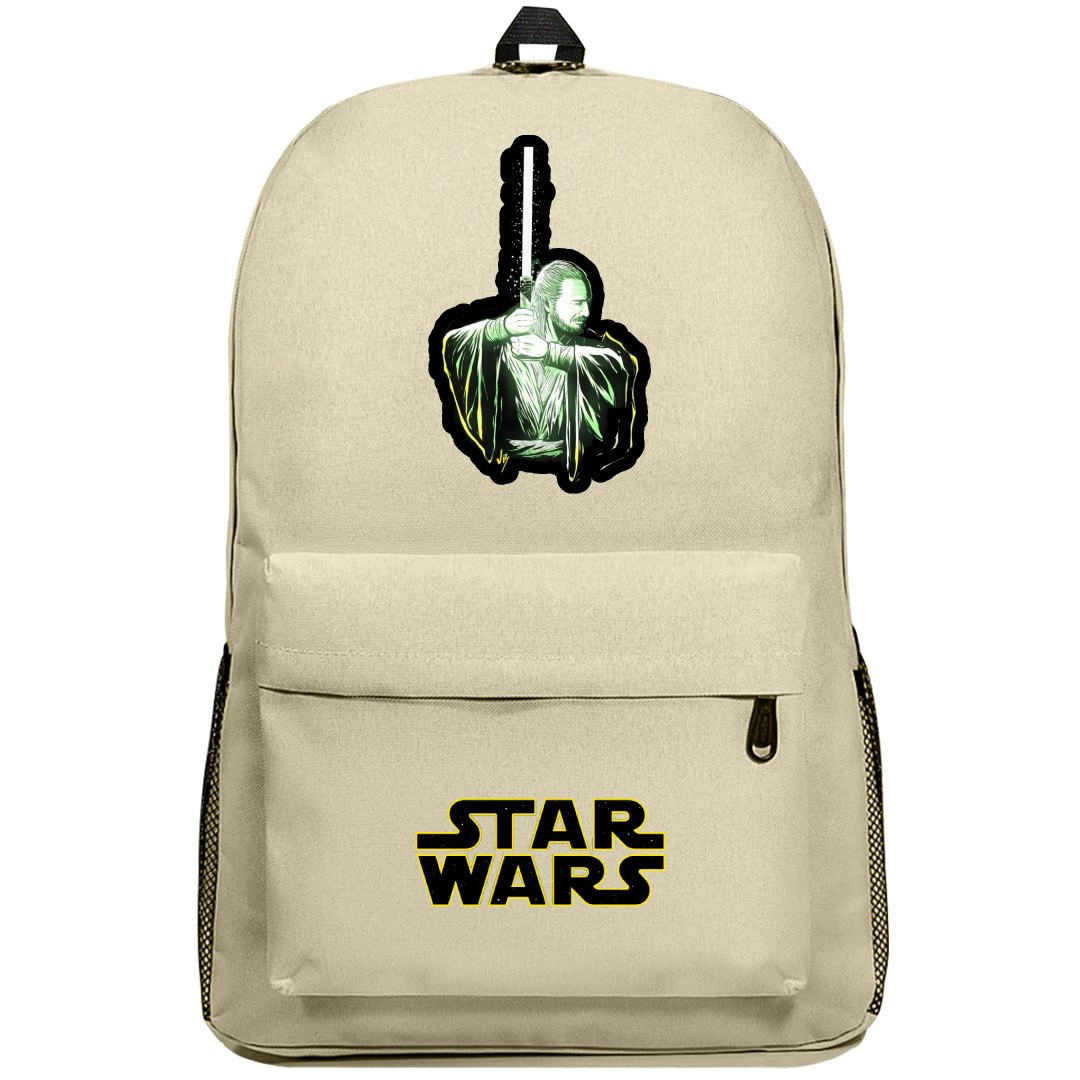 Star Wars Qui-Gon Jinn Backpack SuperPack - Qui-Gon Jinn Holding Lighting Sword