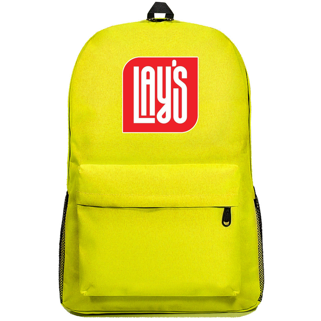 Lays Backpack SuperPack - Lays Logo Redesigns On Yellow Background