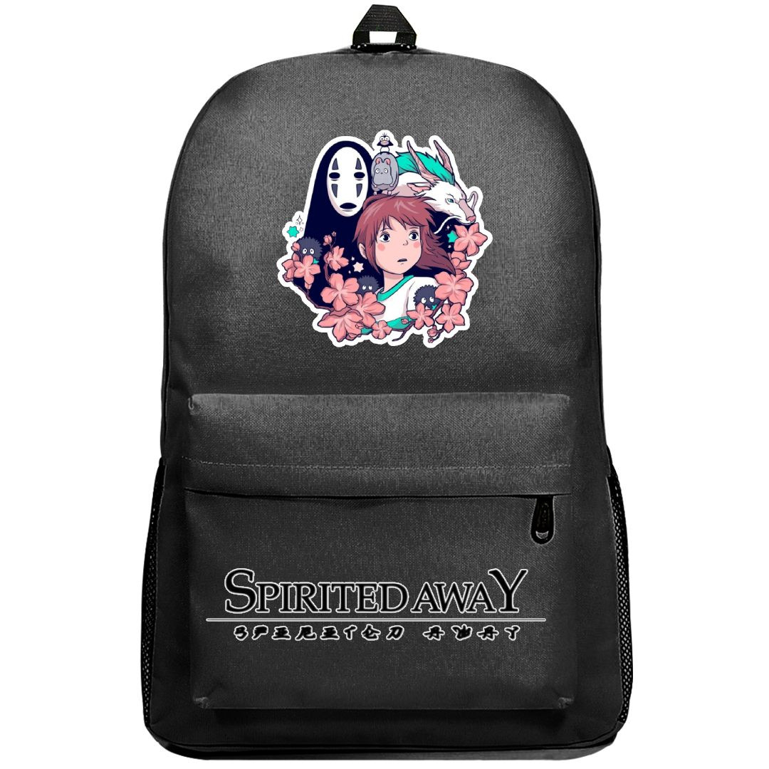 Spirited Away Chihiro Ogino Backpack SuperPack - Chihiro Ogino No Face And Haku Floral Sticker