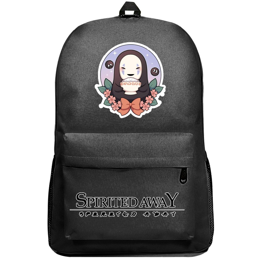 Spirited Away No-Face Backpack SuperPack - Kaonashi Holding Food Chibi Art