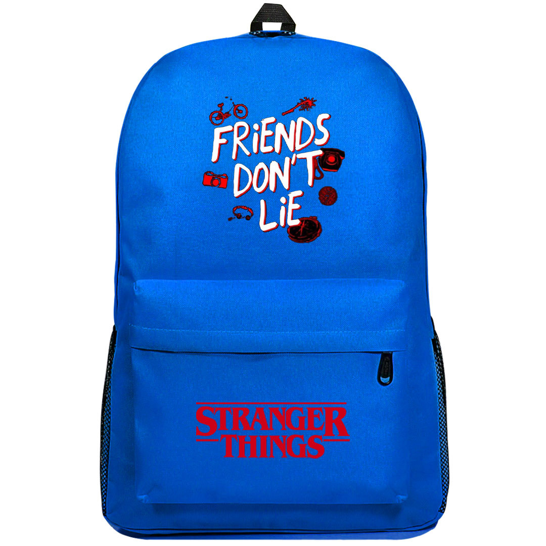 Stranger Things Backpack SuperPack - Quote Friends Dont Lie