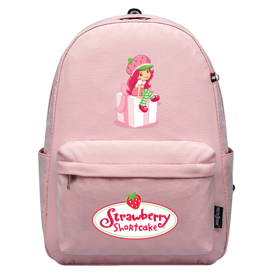 Strawberry Shortcake Backpack SuperPack - Strawberry Shortcake Sitting On Gift Box