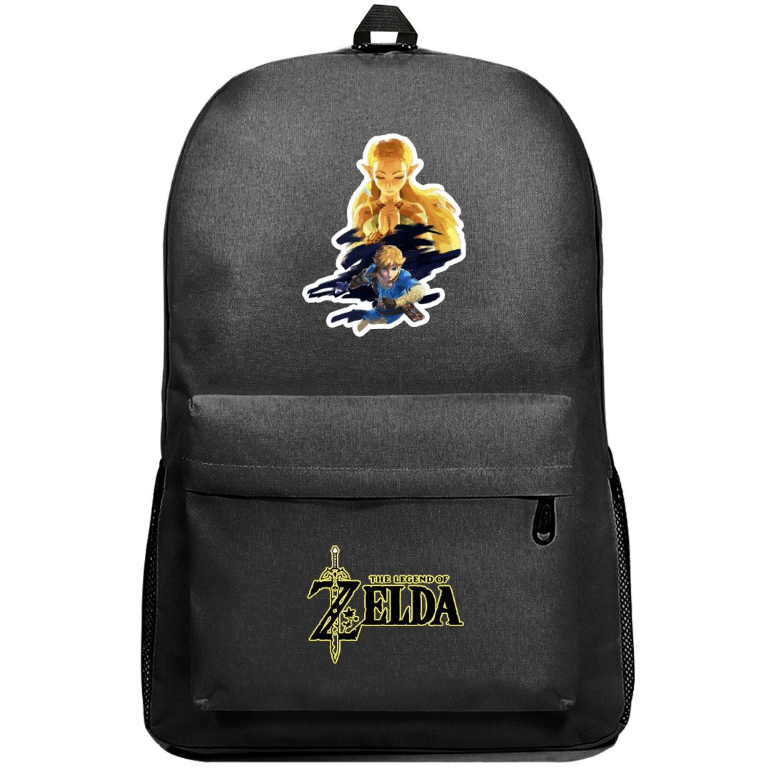 The Legend of Zelda Backpack SuperPack - Link And Zelda Breath of The Wild Poster Art