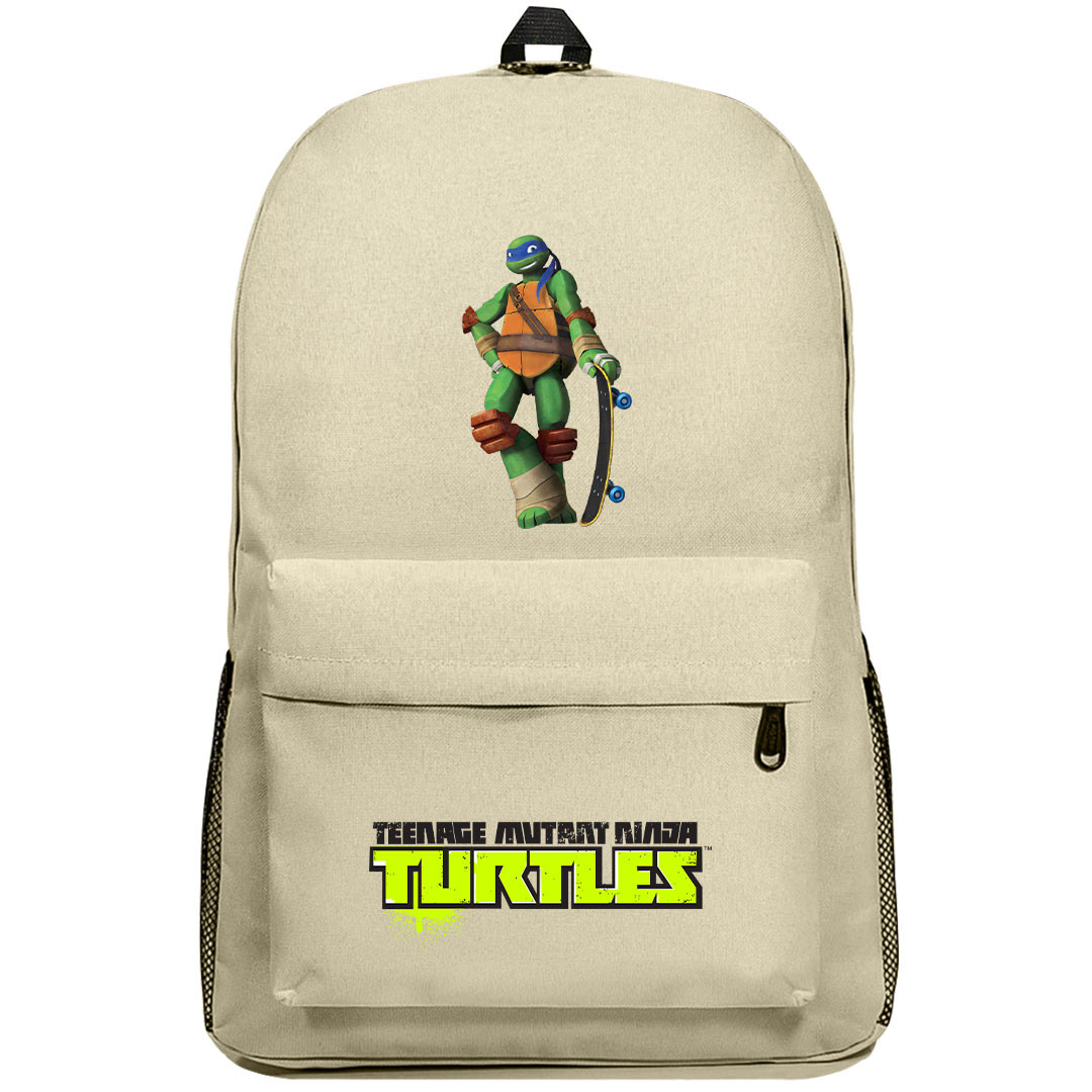 Ninja Turtles Leonardo Backpack SuperPack - Leonardo Rise Of The Teenage Mutant Ninja Turtles 2012 Holding Skateboard