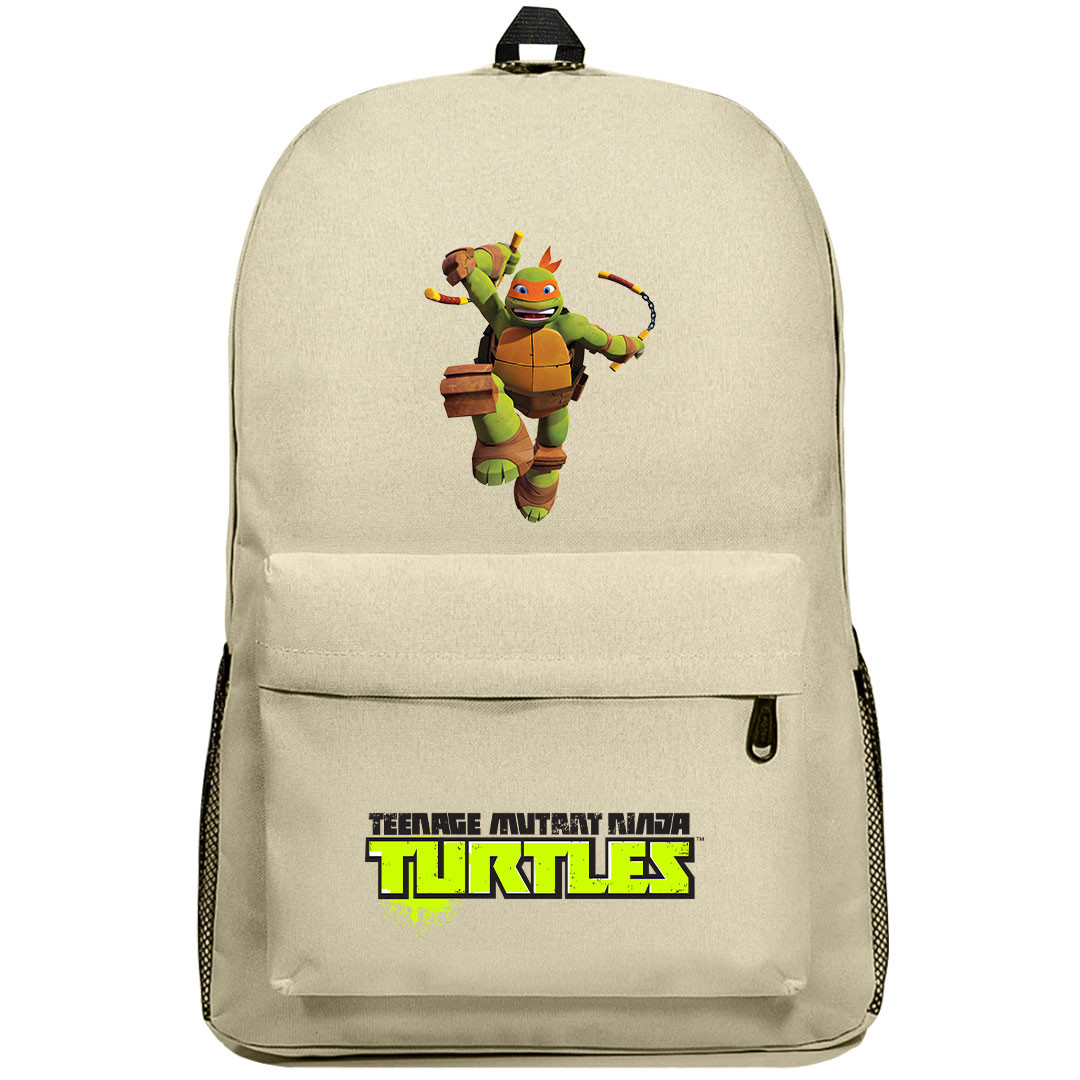Ninja Turtles Michelangelo Backpack SuperPack - Michelangelo Rise Of The Teenage Mutant Ninja Turtles 2012 Dual Nunchaku Attack