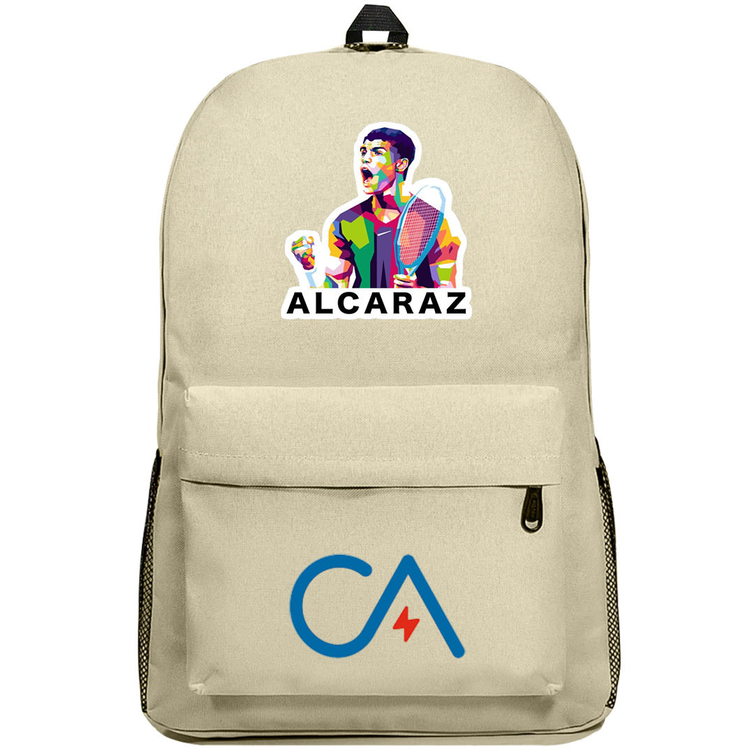 Carlos Alcaraz Backpack SuperPack - Carlos Alcaraz Celebrating Win Mosaic Art Style