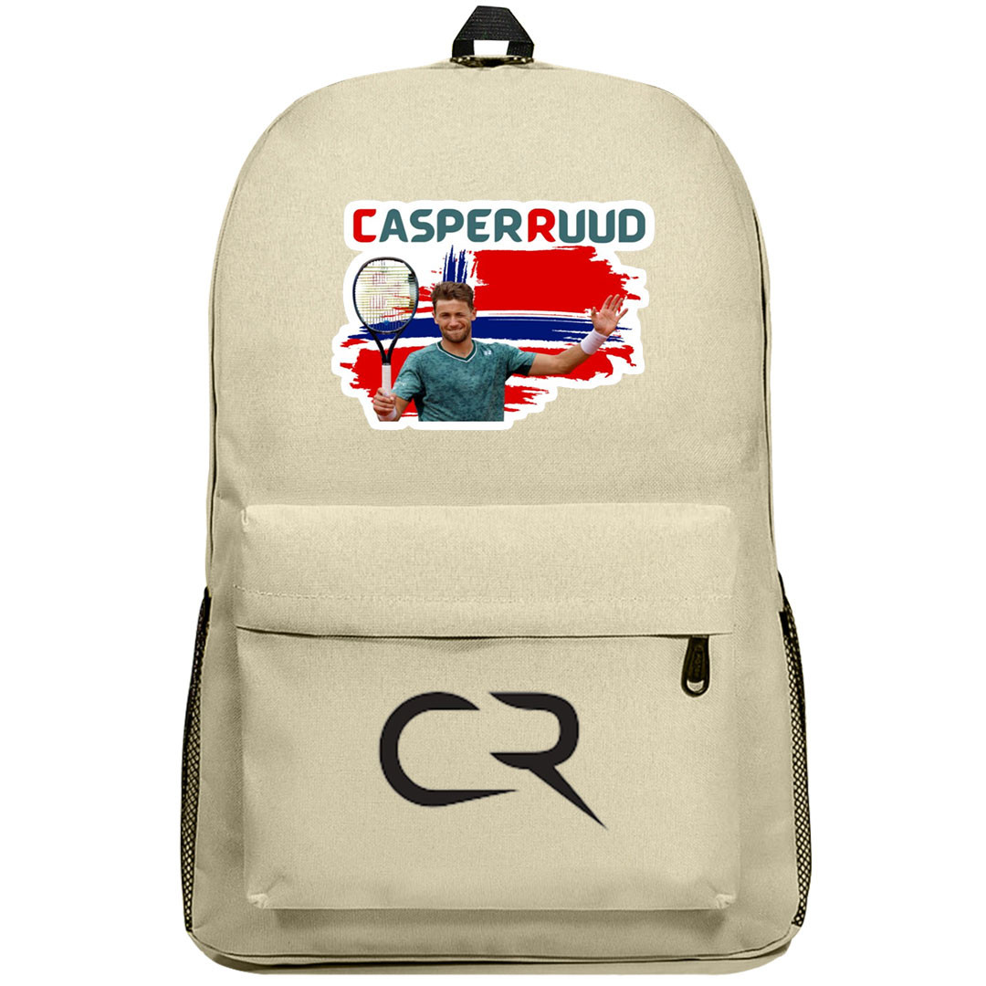Casper Ruud Backpack SuperPack - Casper Ruud Celebrating Win Photo With Logo Sticker