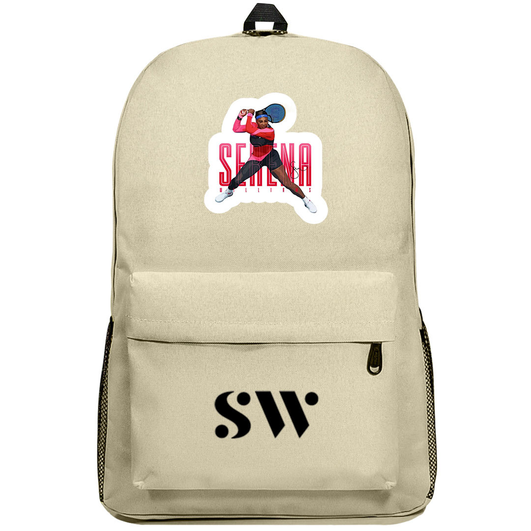 Serena Williams Backpack SuperPack - Serena Williams Playing Tennis Sticker Art