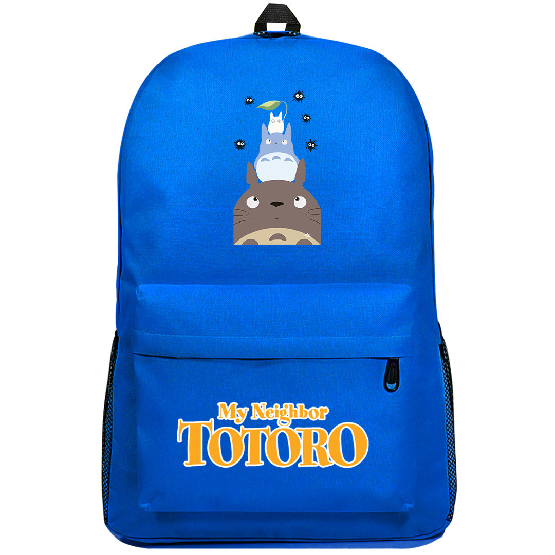 My Neighbor Totoro Backpack SuperPack - Totoro 3 Sizes Standing On Each Other With Dust Bunnies