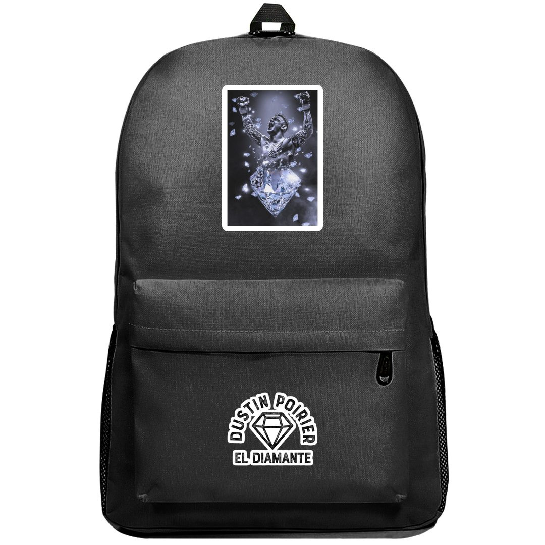 UFC Dustin Poirier Backpack SuperPack - Dustin Poirier The Diamond Grayscale Sticker Art