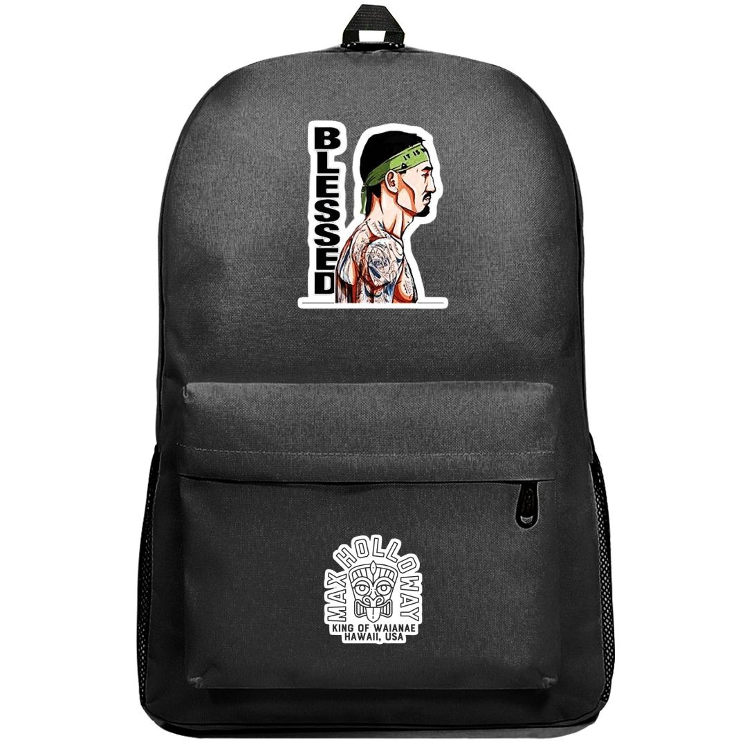 UFC Max Holloway Backpack SuperPack - Max Holloway Side Portrait Illustration Sticker Art