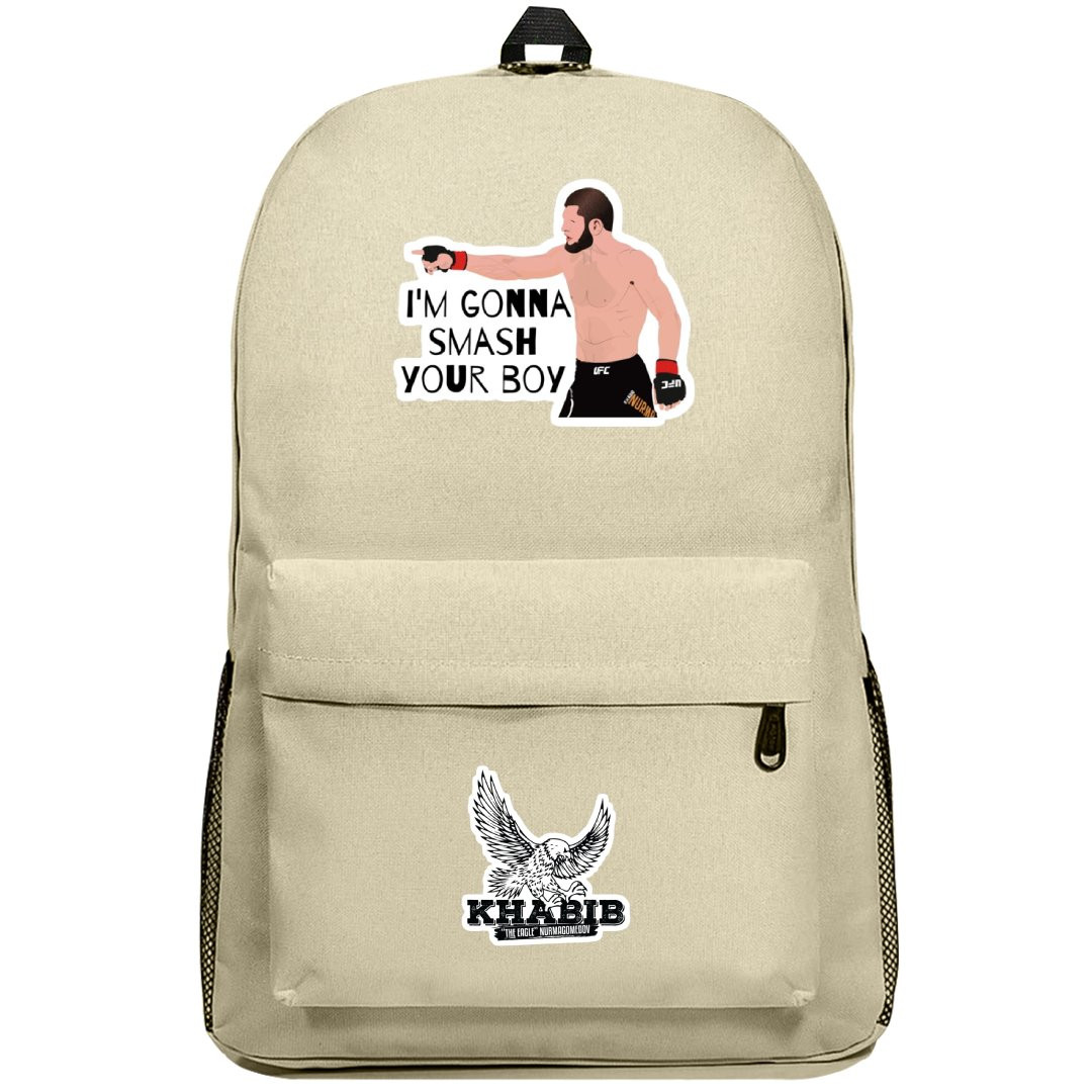 UFC Khabib Nurmagomedov Backpack SuperPack - Khabib Nurmagomedov I'm Gonna Smash Minimalist Art