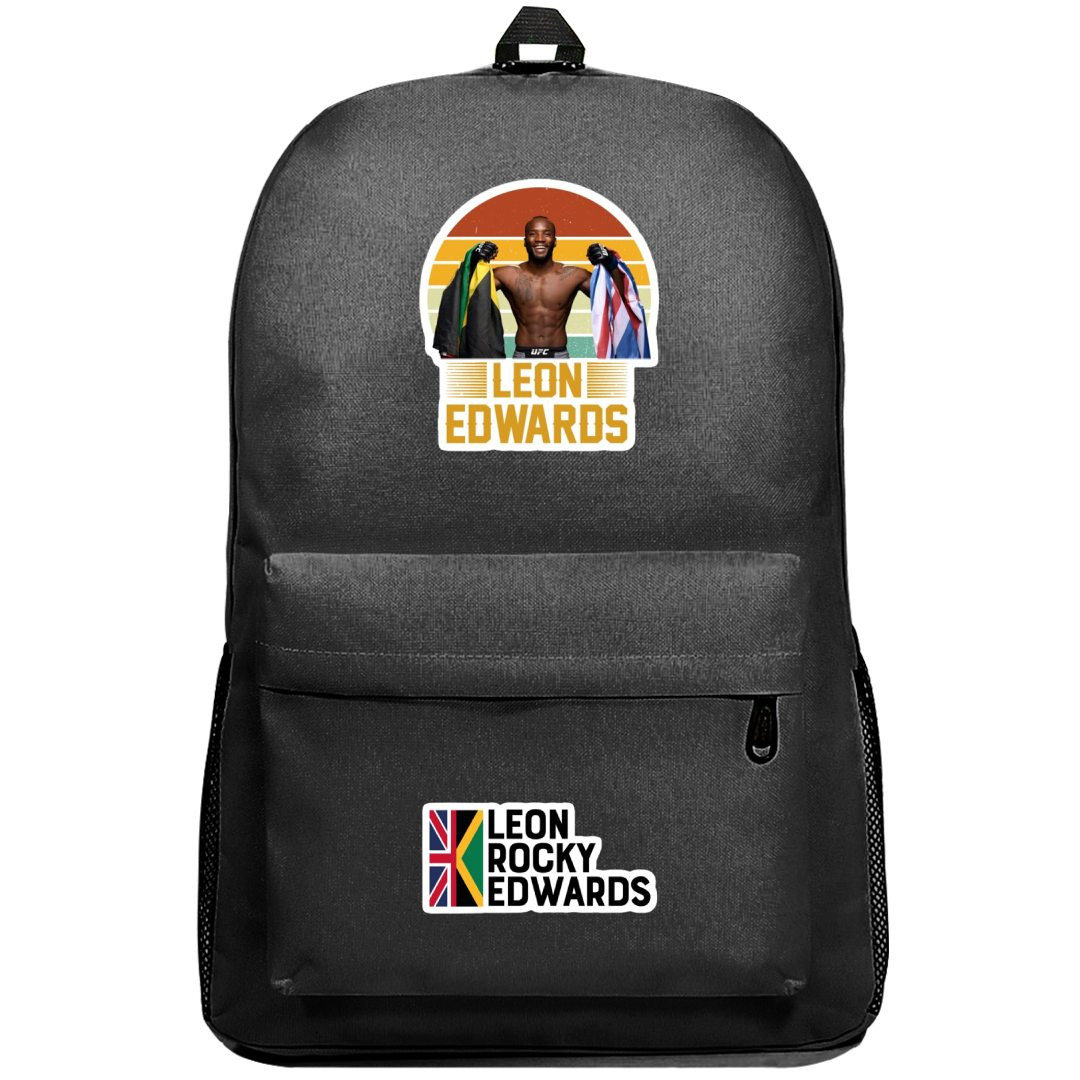 UFC Leon Edwards Backpack SuperPack - Leon Edwards Pop Art Sticker Art
