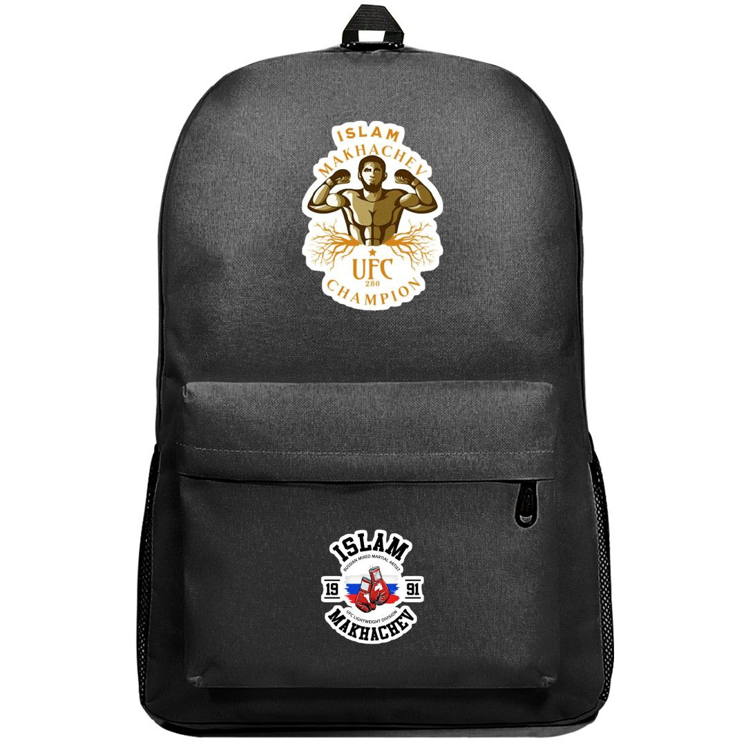 UFC Islam Makhachev Backpack SuperPack - Islam Makhachev UFC Champion Sticker Art
