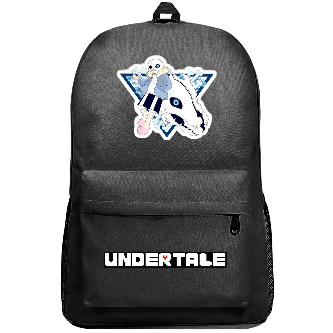 Undertale Sans Backpack SuperPack - Sans Gaster Blaster In Triangle Background Sticker