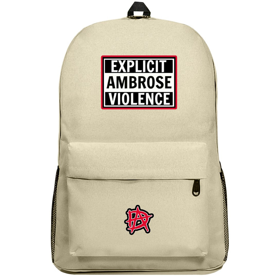 WWE Dean Ambrose Backpack SuperPack - Dean Ambrose "Explicit Ambrose Violence" Text