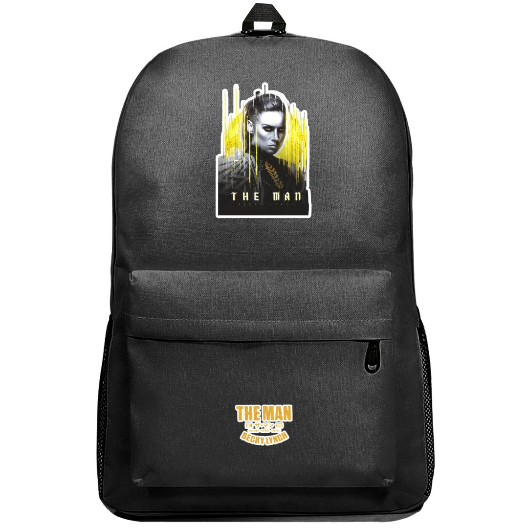 WWE Becky Lynch Backpack SuperPack - Becky Lynch The Man Portrait Sticker Art