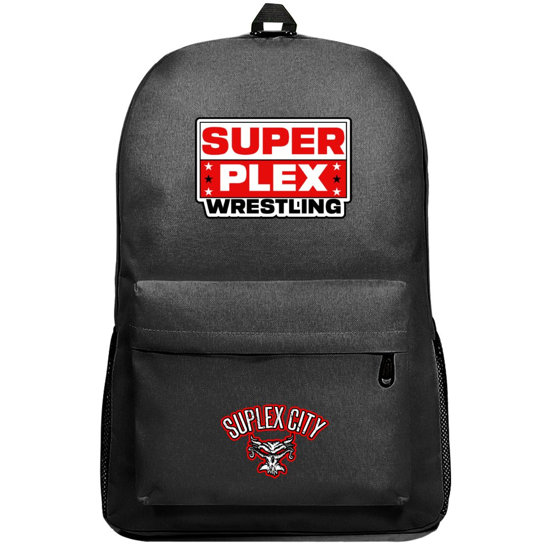WWE Brock Lesnar Backpack SuperPack - Brock Lesnar Super Lex Logo Sticker Art