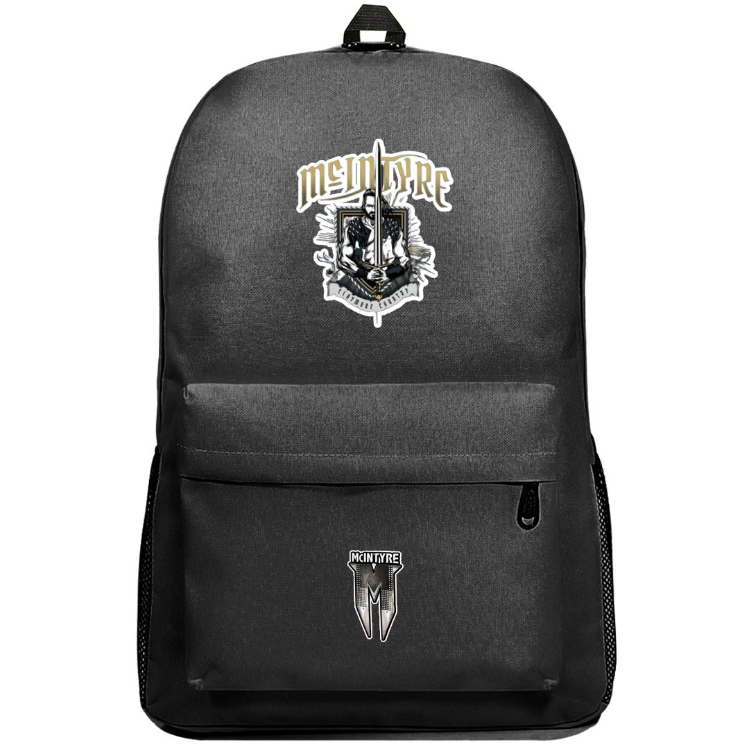 WWE Drew McIntyre Backpack SuperPack - Drew McIntyre Claymore Country Sticker Art