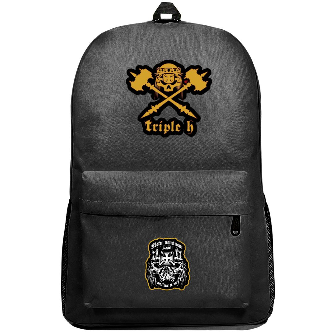WWE Triple H Backpack SuperPack - Triple H Cross Hammer And Skull Sticker Art