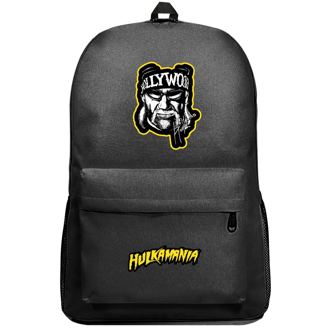 WWE Hulk Hogan Backpack SuperPack - Hulk Hogan Cartoon Avatar Grayscale