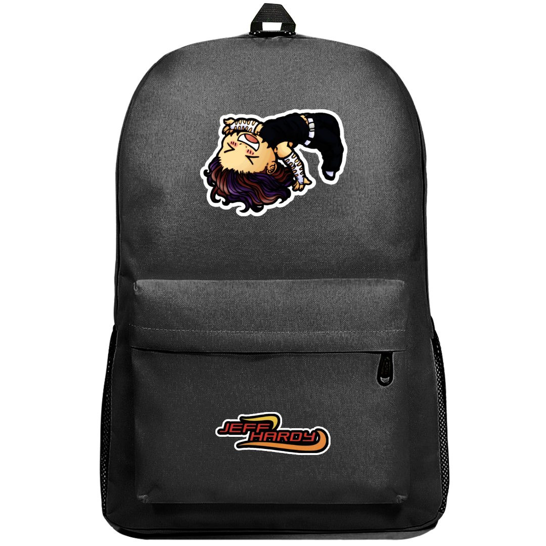 WWE Jeff Hardy Backpack SuperPack - Jeff Hardy Chibi Cartoon Sticker Art