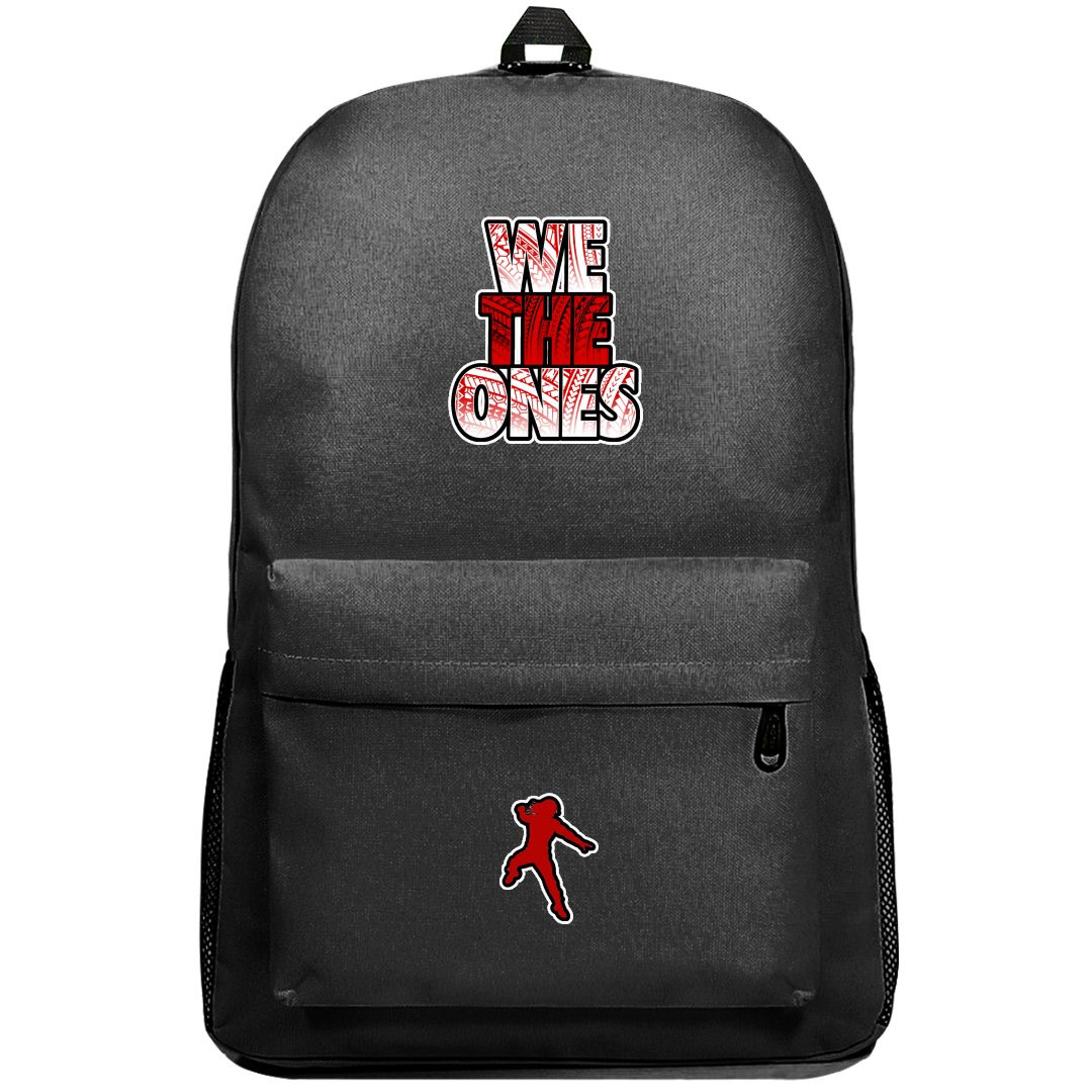 WWE Roman Reigns Backpack SuperPack - Roman Reigns We The Ones Word Sticker Art