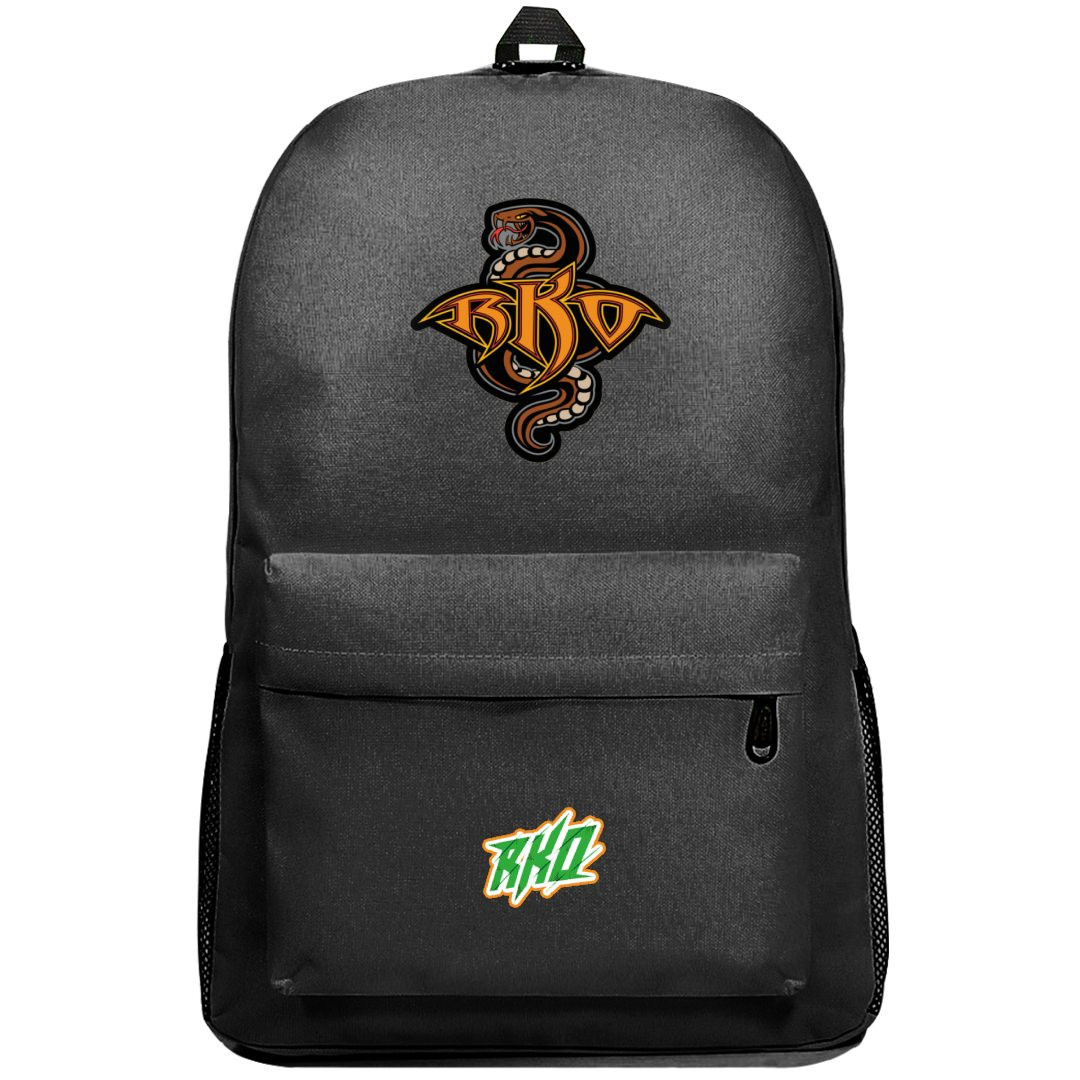 WWE Randy Orton Backpack SuperPack - Randy Orton Logo Orange Sticker Art
