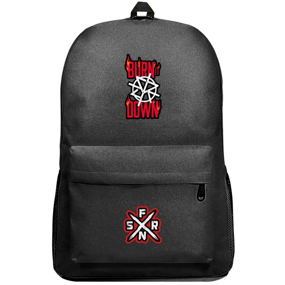WWE Seth Rollins Backpack SuperPack - Seth Rollins Burn It Down Sticker Art